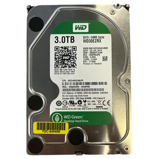 Western Digital HDD, 3TB, 3.5 inch, SATA-3, 5400 RPM, Interne HDD, (MPN: WD30EZRX-00D8PB0)