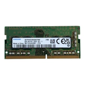 Samsung 8GB, DDR4, 2666MHz, SODIMM, NON-ECC, (MPN: M471A1K43DB1-CTD)