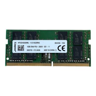 Kingston 16GB, DDR4, 2666MHz, SODIMM, NON-ECC, (MPN: HP26D4S9D8MJ-16)