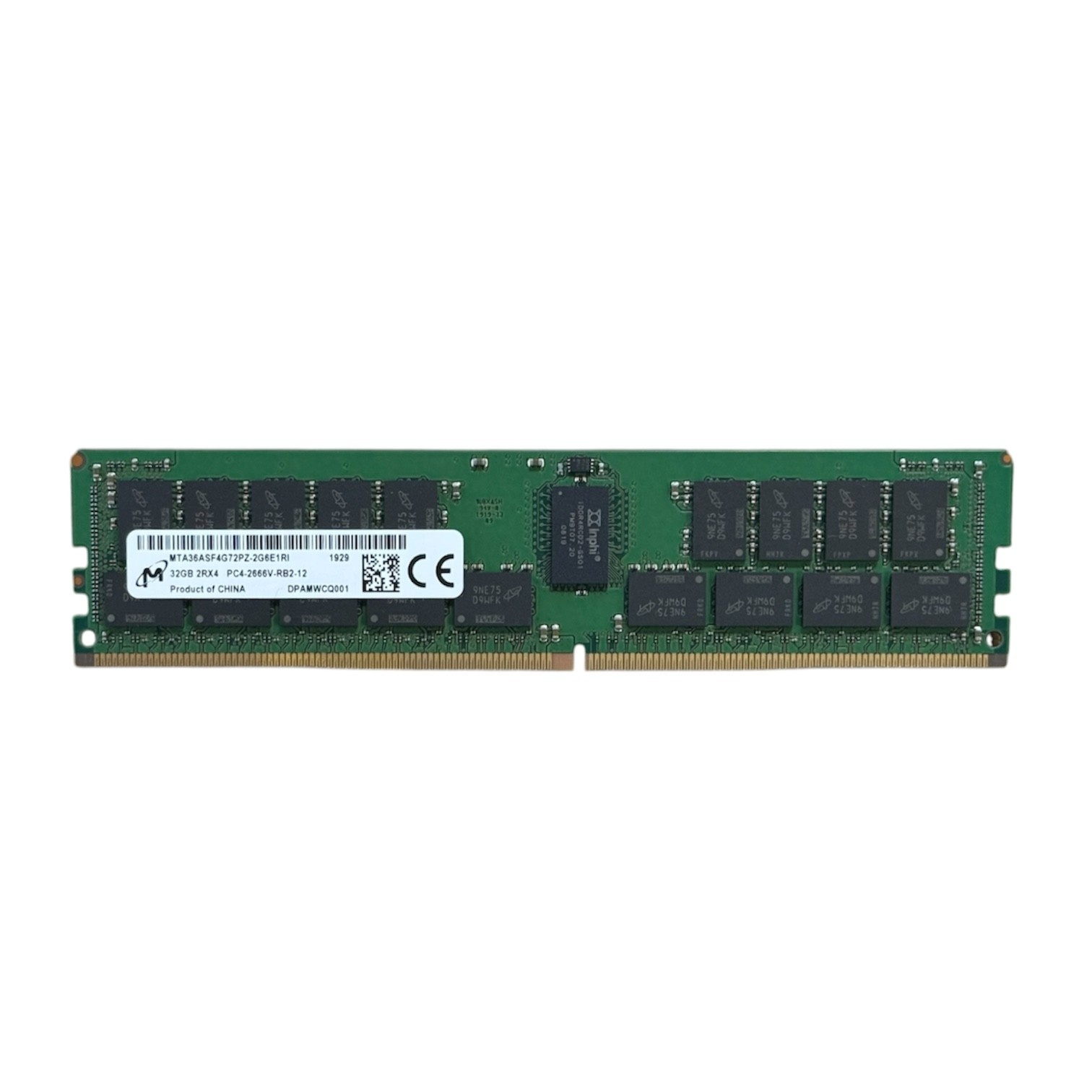 32GB, DDR4, 2666MHz, DIMM, ECC, (MPN: MTA36ASF4G72PZ-2G6E1RI