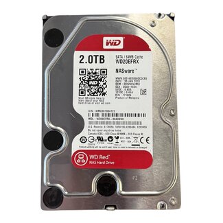 Western Digital WD Red, 2TB, 3.5 inch, SATA-3, 5400 RPM, HDD