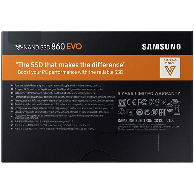 Samsung EVO 860 V-NAND SSD, 250GB, 2.5 inch, SATA-3, 550MB/s, 520MB/s