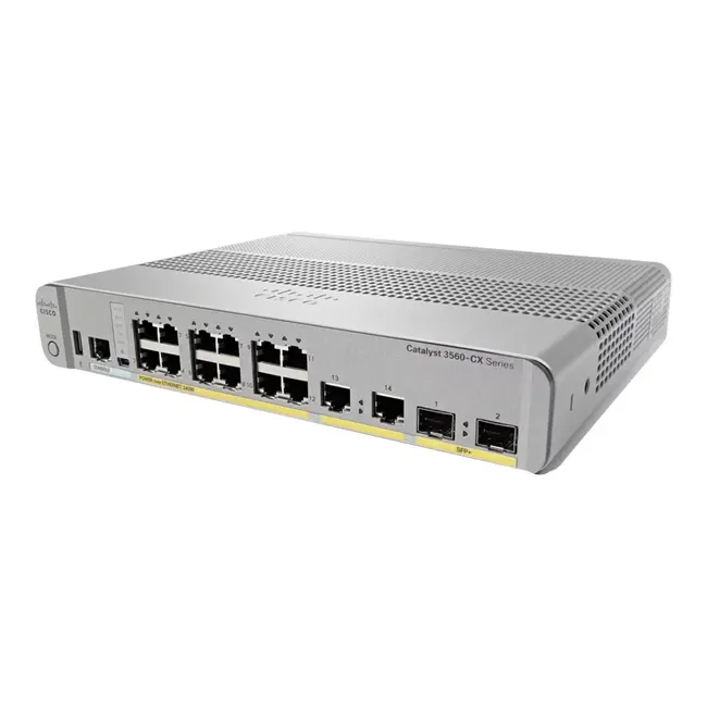 Cisco  WS-C3560CX-12PD-S, 1U, Ethernet, 10/100/1000 Mb/s, 12-port, 2x SFP+