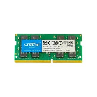 32GB, DDR4, 3200MHz, SODIMM, NON-ECC, (MPN: CT32G4SFD832A)