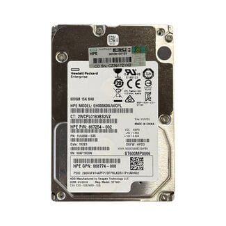 HPE 868774-008, 600GB, 2.5 inch, SAS-3, 15.000 RPM