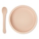 Konges Slojd bowl & spoon silicone set strawberry ice Konges Slojd bowl & spoon silicone set strawberry ice
