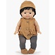 Minikane Baby pop Sacha romper in camel milleraie Minikane Baby pop Sacha romper in camel milleraie