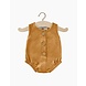 Minikane Baby pop Sacha romper in camel milleraie Minikane Baby pop Sacha romper in camel milleraie