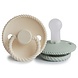Frigg Fopspeen rope - 2-pack - siliconen - cream/sage Frigg Fopspeen rope - 2-pack - siliconen - cream/sage