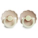 Frigg Fopspeen daisy night - 2-pack - latex - croissant / cream Frigg Fopspeen daisy night - 2-pack - latex - croissant / cream