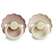 Frigg Fopspeen daisy night - 2-pack - latex - cream / blush Frigg Fopspeen daisy night - 2-pack - latex - cream / blush