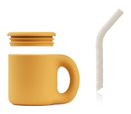 Liewood Jenna rietjes beker – Yellow mellow / Sandy Liewood Jenna rietjes beker – Yellow mellow / Sandy