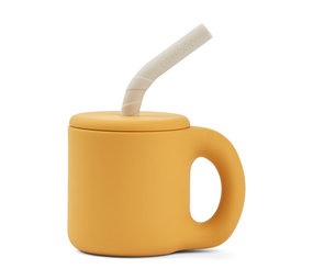 Liewood Jenna rietjes beker – Yellow mellow / Sandy Liewood Jenna rietjes beker – Yellow mellow / Sandy