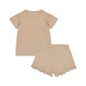 Konges Slojd Famo Frill Set T-Shirt Met Broekje Gots Shifting Sand Konges Slojd Famo Frill Set T-Shirt Met Broekje Gots Shifting Sand