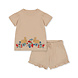 Konges Slojd Famo Frill Set T-Shirt Met Broekje Gots Shifting Sand Konges Slojd Famo Frill Set T-Shirt Met Broekje Gots Shifting Sand