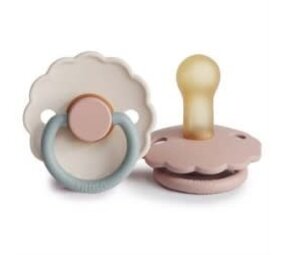 Frigg Fopspeen daisy night - 2-pack - latex - blush / cotton candy T1 Frigg Fopspeen daisy night - 2-pack - latex - blush / cotton candy T1