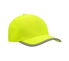 Luminescent Safety Cap With Refelctive Trim 100% Polyester 3026