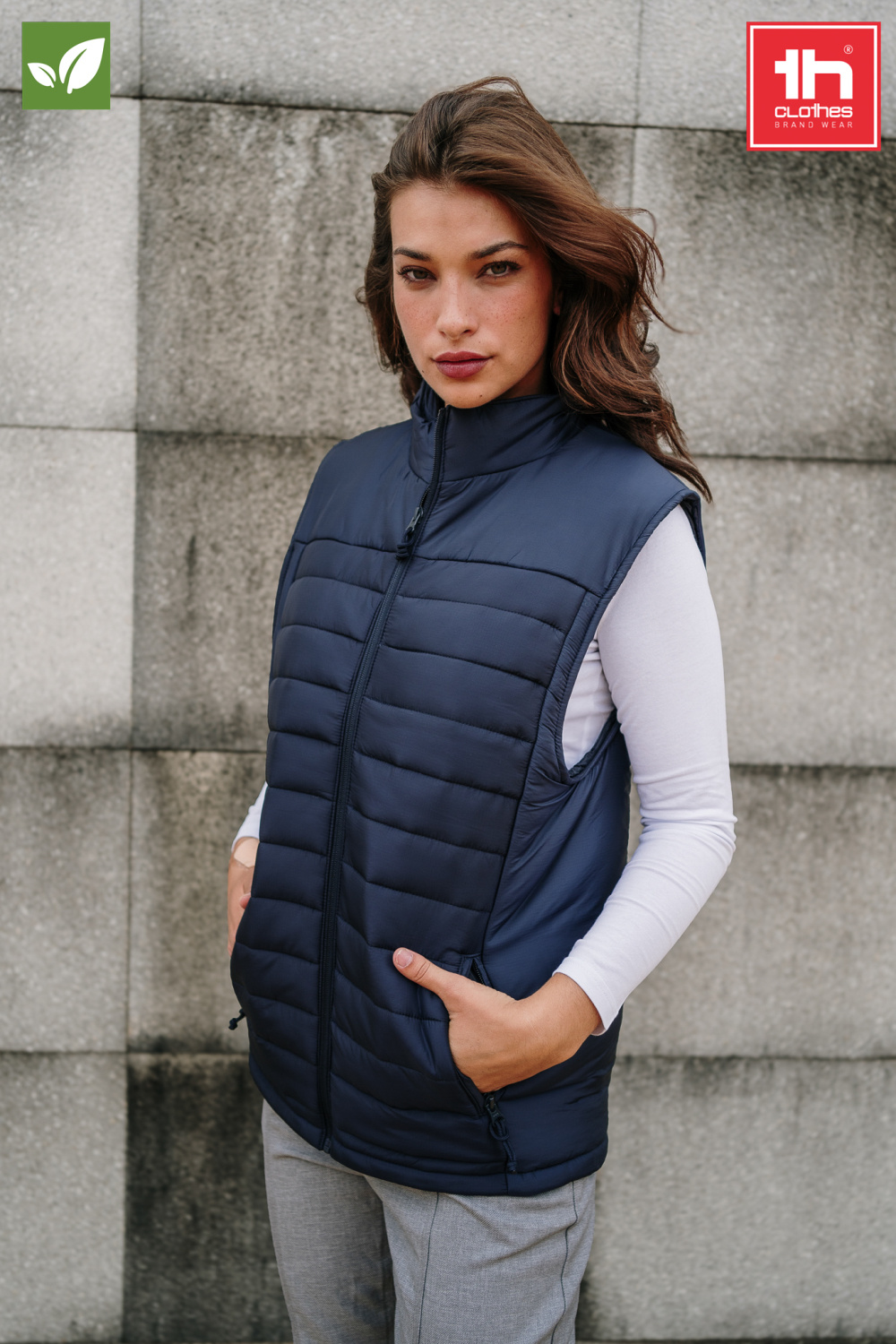 TH Clothes Unisex padded vest Cloud