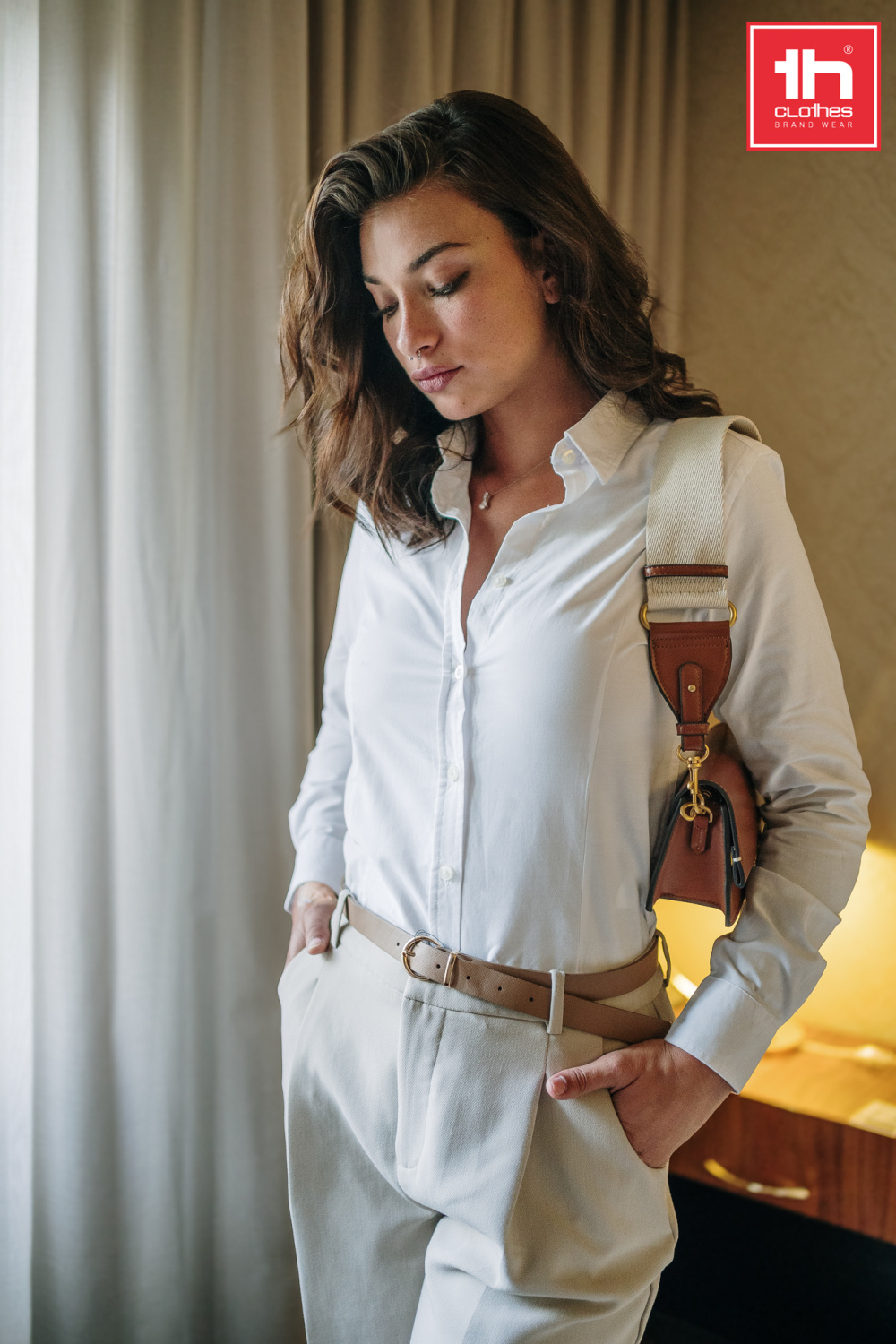 TH Clothes Womens long sleeve oxford shirt Tokyo women