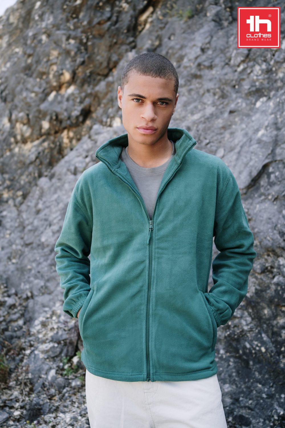 TH Clothes Mens high density polar fleece jacket Gama