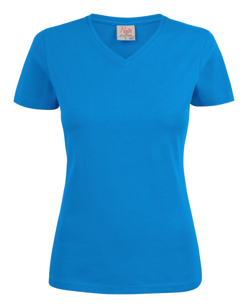 printer heavy v-neck  t-shirt dames 2264025