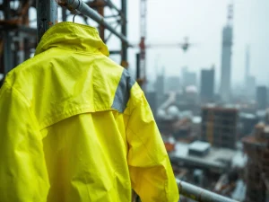 5 manieren waarop een bedrukte regenjas de veiligheid op de bouwplaats verbetert