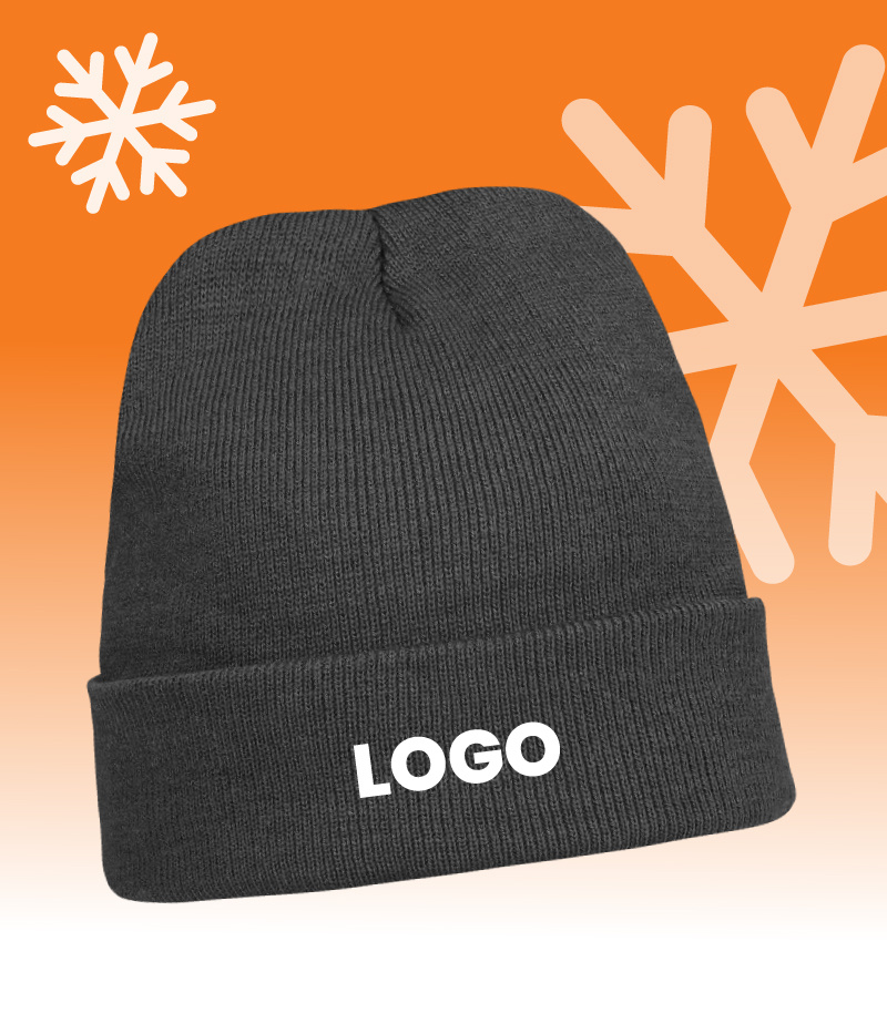 WINTERACTIE: Acrylic Beanie incl borduring 4243
