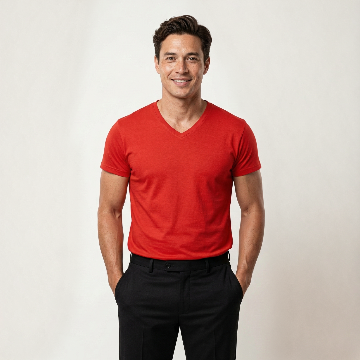 V-neck t-Shirt Heren