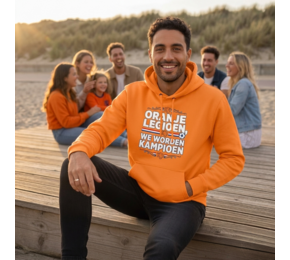 WK hooded sweatshirt  oranje 320 G/m2