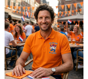 WK polo oranje korte mouw