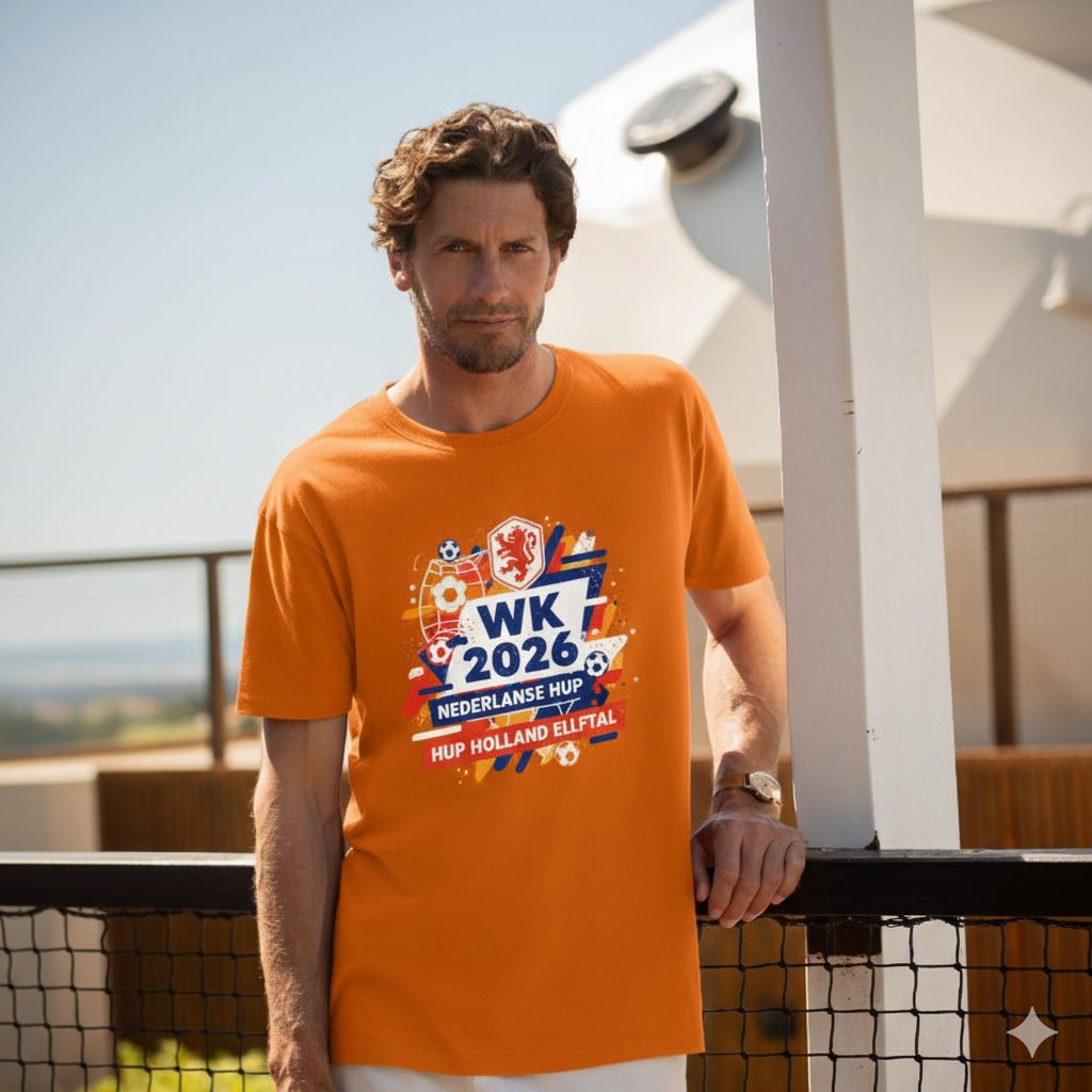 WK T-shirt Oranje korte mouw 190 G/m2
