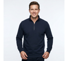 Lux men zipsweater lange mouwen