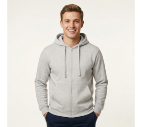 Amsterdam men hooded full zipped sweatshirt