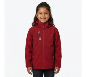 Zagreb kids softshell jacket with removable hood