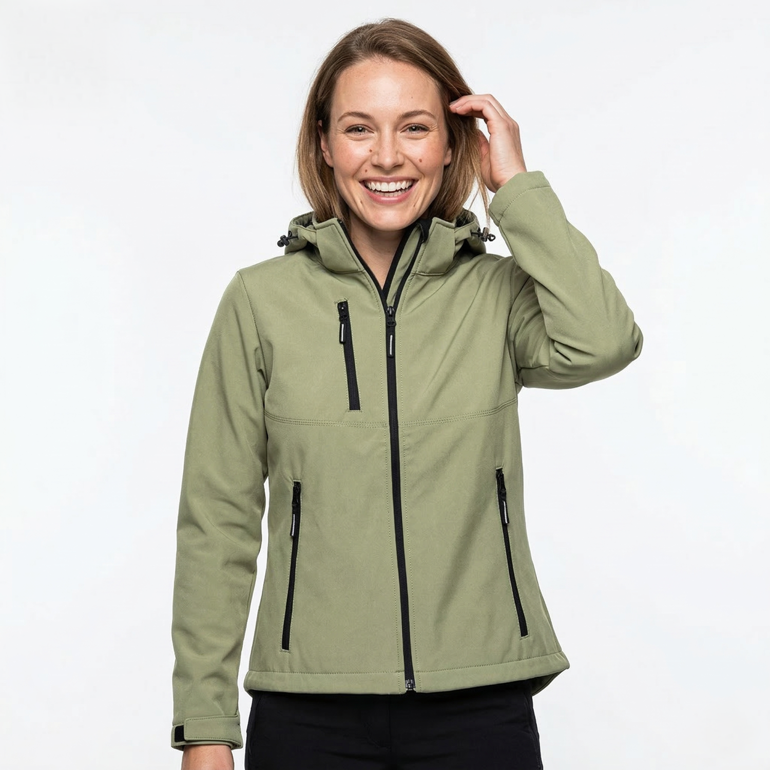 Womens softshell with removable hood Zagreb