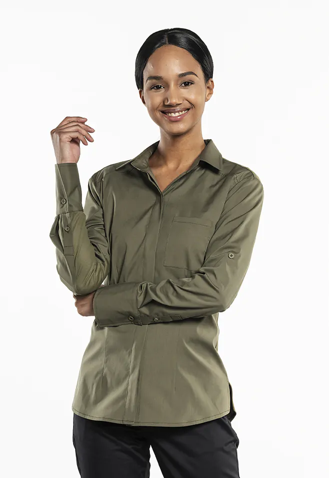 Overhemd/Blouse Women lange mouw Stretch FX