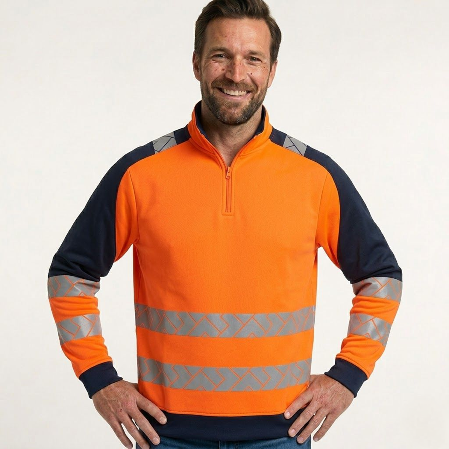 Zip Sweater High Vis Redefined Industrieel Wasbaar 306106