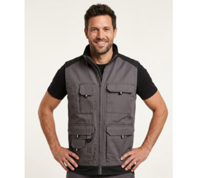 Faro Tweekleurige mouwloze werkvest