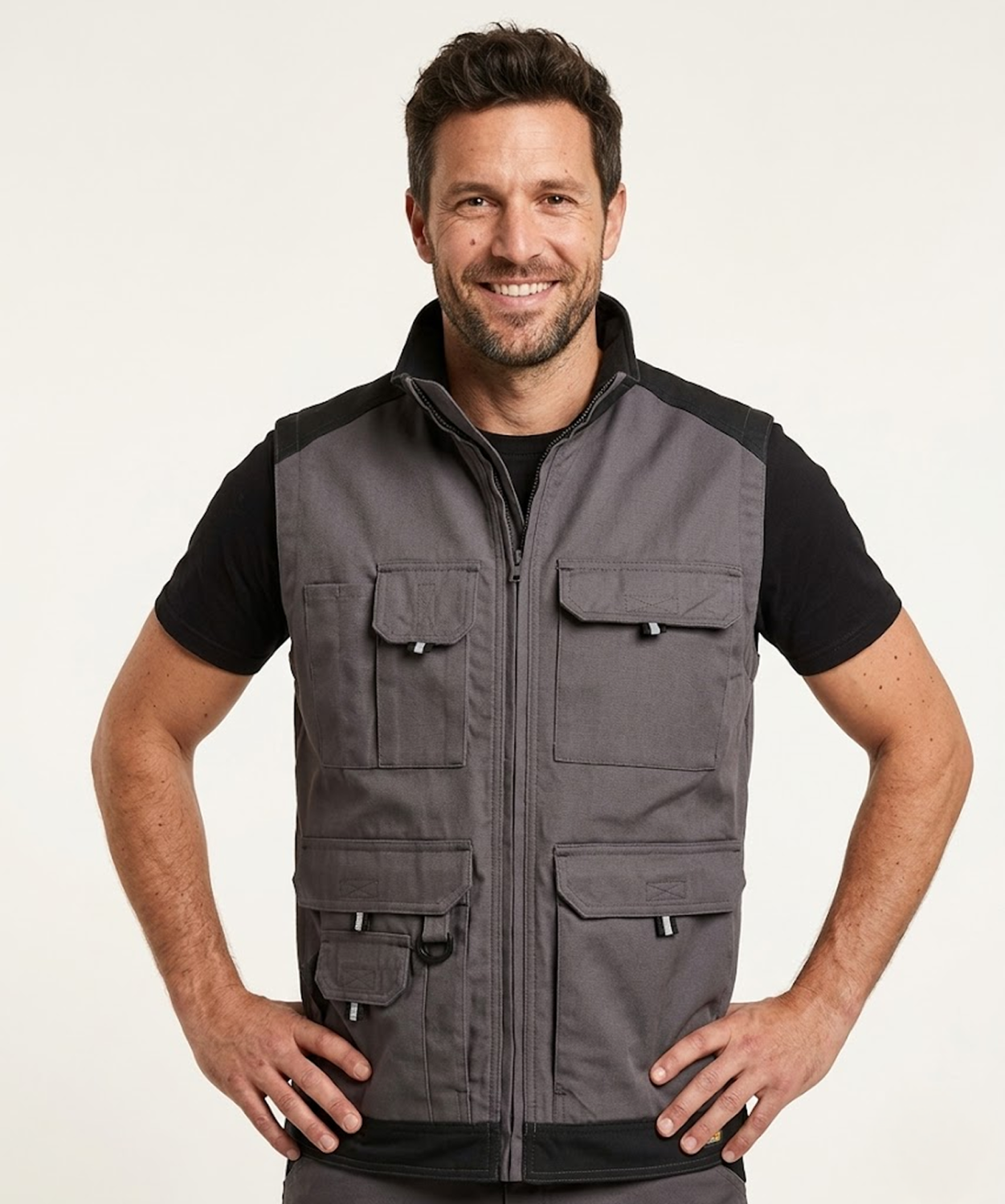 Faro Tweekleurige mouwloze werkvest