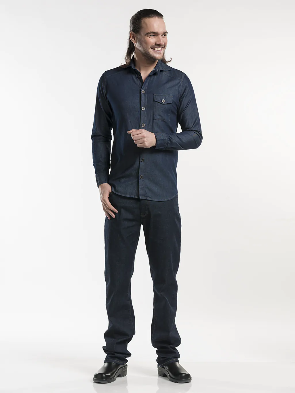 Kokspantalon Jeans Blue Denim Stretch - 196