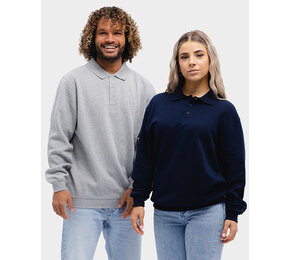 Unisex Polosweater lange mouwen