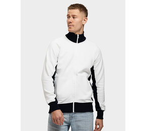 Men Contrast Cardigan twee kleurig full zip vest