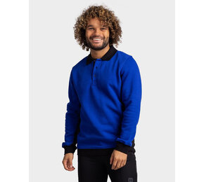 Men Contrast Polosweater met knoopjes en lange mouwen
