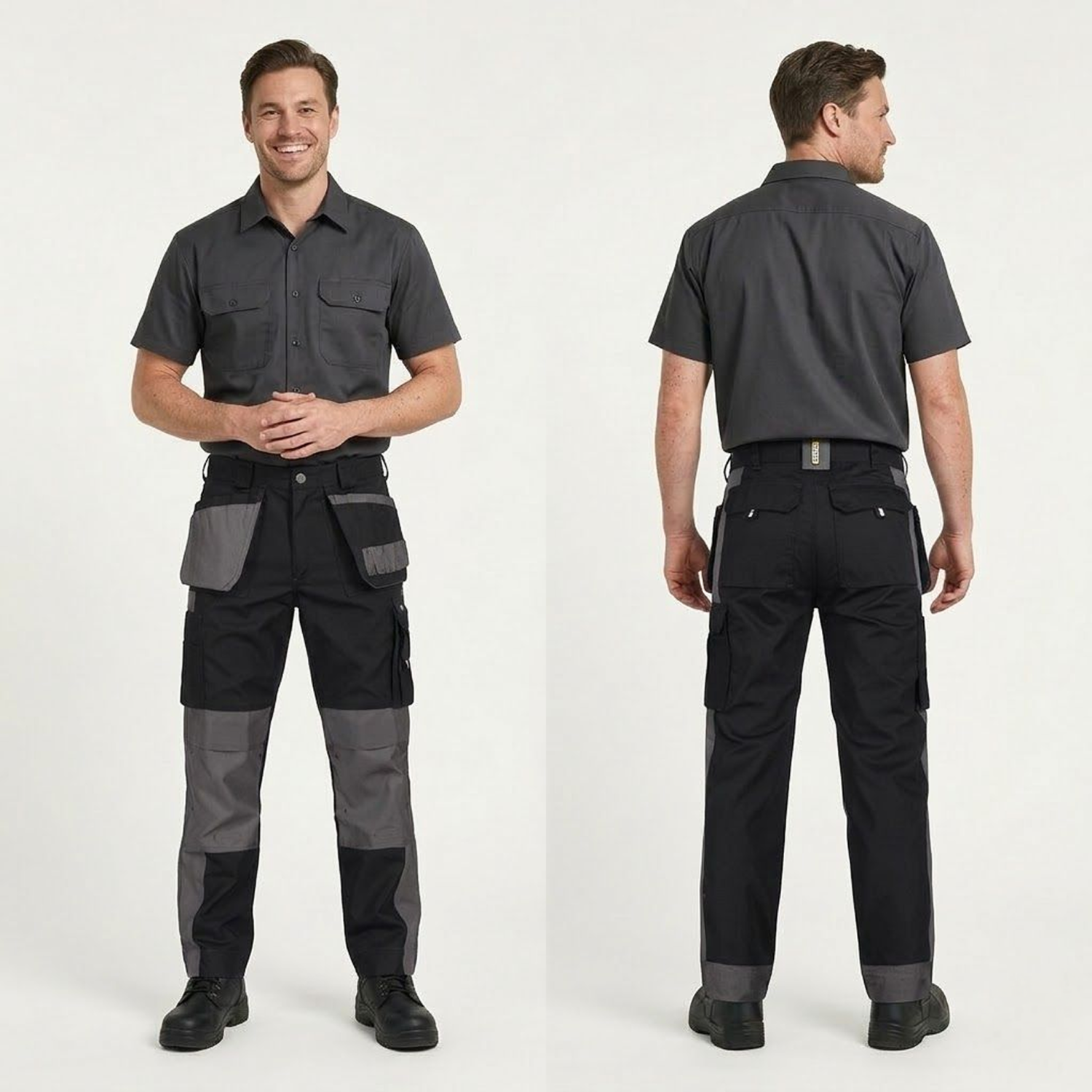 Seattle Tweekleurige holsterzakkenbroek met kniezakken