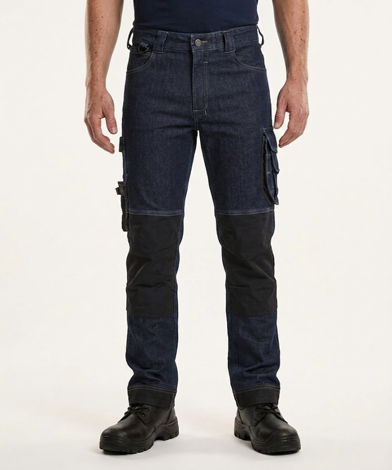 Kyoto Stretch werkjeans met kniezakken