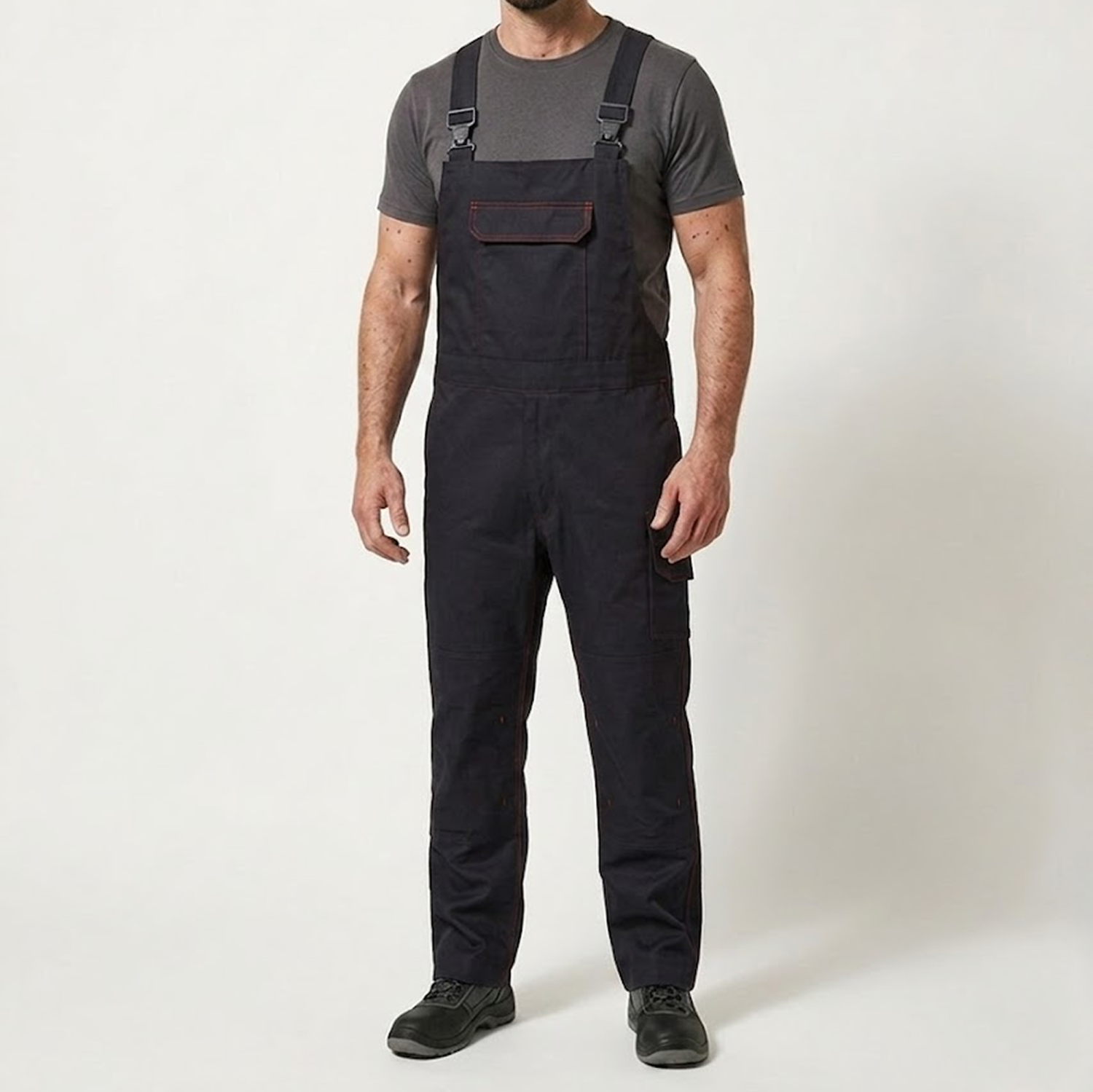 Dakota Vlamvertragende bretelbroek met kniezakken