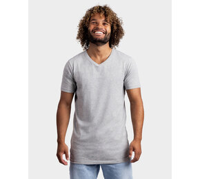 Men Fine Cotton Elastane V-neck T-shirt korte mouwen