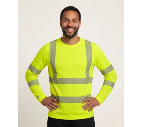 Carterville Hogezichtbaarheids-uv-T-shirt met lange mouwen