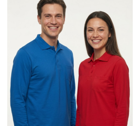 Clique Basic polo l/s pocket