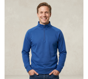 Crossover antes sweatshirt met korte rits 50611
